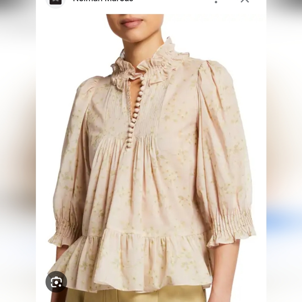 Rebecca Taylor Adela Blouse Floral Blouse Small